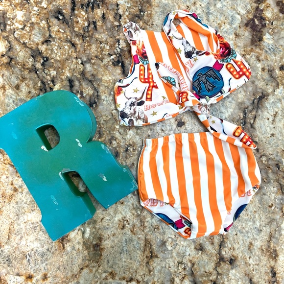 Scottish Highlander Swimsuit | Reversible Bikini | Striped Swimsuit - Picture 3 of 6